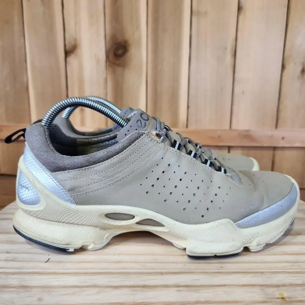 ECCO Biom C Natural Motion Shoes Mens 7.5 41 EU Beige Leather Walking Sneakers